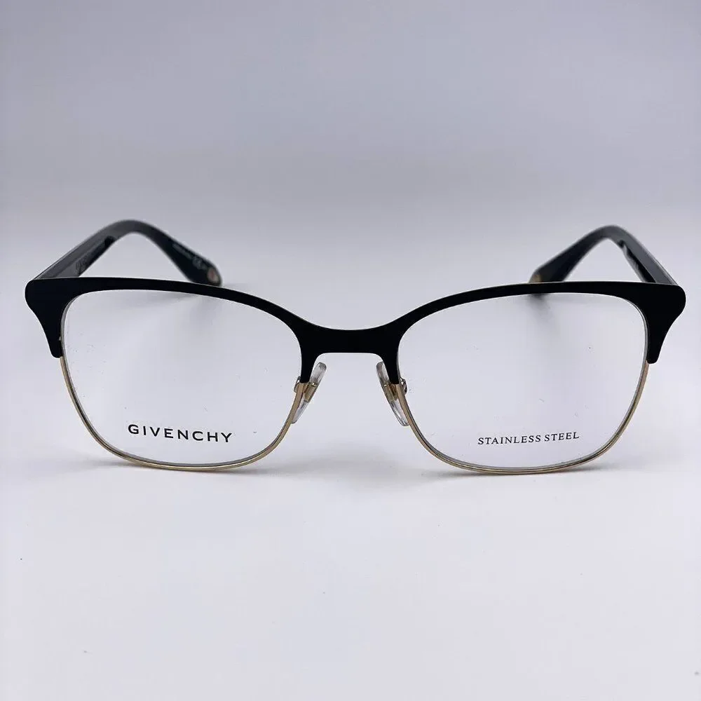 SALE! NEW Givenchy GV0076 2M2 Black Gold Rectangle Women Eyeglasses